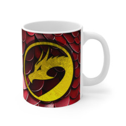 Mug Dragon Légendaire - Tasse en Céramique avec Design Écailles et Emblème Doré,  Fantaisie et de Mythologie