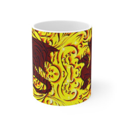 Mug Dragon Royal - Tasse en Céramique avec Design Élégant et Doré, Idéale pour les Passionnés de Fantasy