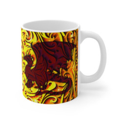 Mug Dragon Royal - Tasse en Céramique avec Design Élégant et Doré, Idéale pour les Passionnés de Fantasy