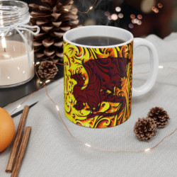 Mug Dragon Royal - Tasse en Céramique avec Design Élégant et Doré, Idéale pour les Passionnés de Fantasy