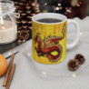 Mug Dragon Impérial - Tasse en Céramique avec Dragon Rouge et Fond Doré, Mythologie et de Culture Asiatique