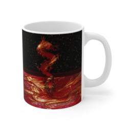 Mug Dragon Céleste - Tasse en Céramique avec Dragon Mystique et Fond Étoilé,  Fantasy et de Symbolisme Oriental