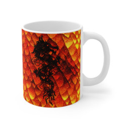 Mug Dragon de Feu - Tasse en Céramique avec Motif Flamboyant,  Fantasy et de Symbolisme Mythique