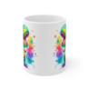 Mug Dino Arc-en-Ciel - Tasse en Céramique avec Dinosaure Coloré et Effet Splash, Amateurs de Fun et de Fantaisie