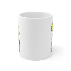 Mug Dino Four - Tasse en Céramique avec T-Rex Festif et Lunettes de Soleil,  Fans de Dinosaures et les Anniversaires