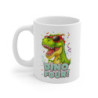 Mug Dino Four - Tasse en Céramique avec T-Rex Festif et Lunettes de Soleil,  Fans de Dinosaures et les Anniversaires