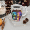 Mug Tasse Dinos Casse-Mur - Deux Bébés Dinos, Parfaite pour les Amateurs de Designs Ludiques et Colorés