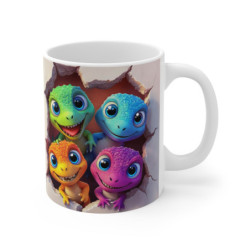 Tasse Mug Dinos Espiègles - Petits Dinos Amusants, Idéale pour les Enfants et les Amoureux de Créatures Préhistoriques