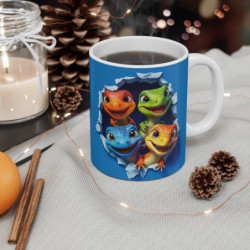 Mug Dinos Fous - Tasse en Céramique avec Quatre Dinos Rigolos,  Passionnés de Préhistoire et de Designs Fun