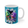 Mug Tasse Dino Duo – Deux Petits Dinos Adorables Surgissant du Mur pour enfants et adultes