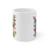 Mug Tasse Bébé Dragon Rouge Ailé – Tasse Fantasy en Céramique avec Fleurs et Papillons – Cadeau Geek Magique