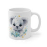 Mug Koala Magique en Céramique  – Cadeau Original, Douceur Australienne & Décor Étoilé avec Fleurs Enchantées