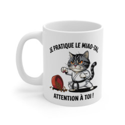 Mug Tasse Drôle Chat Karaté...