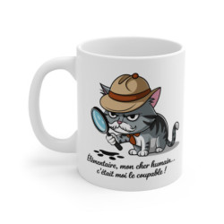 Mug Tasse Chat Détective –...