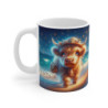 Mug Vache Highland  – Tasse Animaux Mignon à Cornes, Style t Magique, Cadeau Original pour Amoureux des Vaches