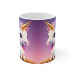 Mug Arc-en-Ciel Licorne - Tasse Magique 325ml - Cadeau Féérique, Fantaisie, Enfant & Fan de Contes