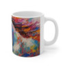 Mug Cheval Coloré - Tasse Équestre Peinture Acrylique - Cadeau Passion Équitation & Art Abstrait