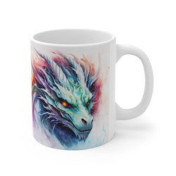 Mug Dragon Mystique - Aquarelle Éblouissante - Design Fantastique et Magique - Cadeau Geek & Fantasy