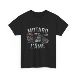 T Shirt Motard dans l'Âme – Esprit Biker – Moto Custom – Impression Premium – 100% Coton – Tailles S à 3XL