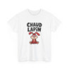 T shirt Humour "Chaud Lapin" – Unisexe – 100% Coton – Blanc & Gris Tee Shirt