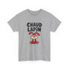 T shirt Humour "Chaud Lapin" – Unisexe – 100% Coton – Blanc & Gris Tee Shirt