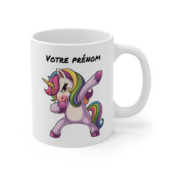 Mug  Licorne Dab - Tasse  Colorée Personnalisable - Cadeau Fantaisie et Original - 325ml
