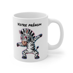 Mug Zèbre Dab Personnalisable - Tasse Originale et Fun - Cadeau Unique - 325ml