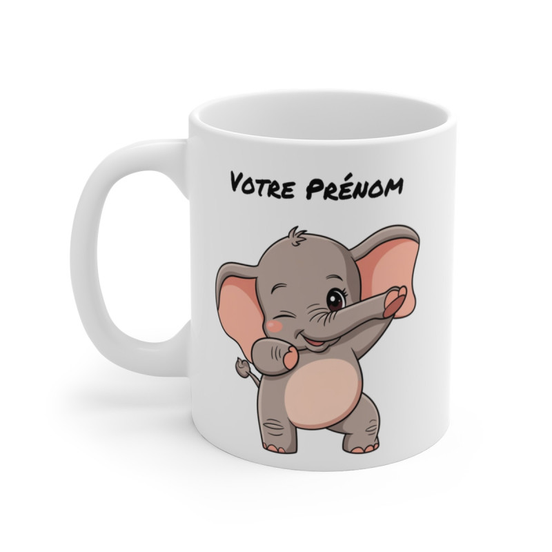 Mug Éléphant Dab - Tasse Drôle et Mignonne - Cadeau Original - 325ml pour enfants et adultes