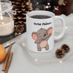 Mug Éléphant Dab - Tasse Drôle et Mignonne - Cadeau Original - 325ml pour enfants et adultes