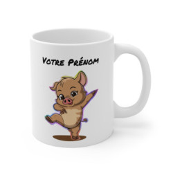 Mug Petit Cochon Dab Personnalisable - Tasse Amusante et Originale - 325ml