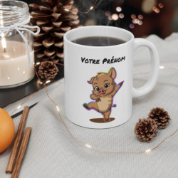 Mug Petit Cochon Dab Personnalisable - Tasse Amusante et Originale - 325ml