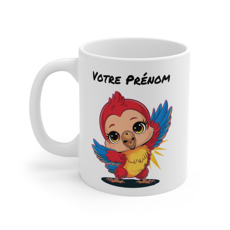 Mug Personnalisable Perroquet Coloré - Tasse Céramique 325ml -  Idée Cadeau Unique