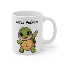 Mug Personnalisable Tortue Mignonne - Tasse en Céramique 325ml - Cadeau Fun et Original