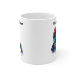 Mug  Personnalisable Personnalisé Prénom Gorille Aquarelle - Tasse en Céramique 325ml - Design Coloré et Artistique