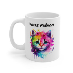 Mug Chat Aquarelle...