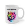 Mug Chat Aquarelle Personnalisable Personnalisé - Tasse Céramique 325ml - Design Coloré et Unique