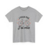 T shirt Cycliste "J'Peux Pas J'ai Vélo" - Humour Vélo, Cadeau Cyclisme tee shirt drôle sport