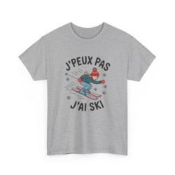 T shirt Femme "J'Peux Pas J'Ai Ski" - Style Hiver, Cadeau Skieuse tee shirt humour drôle