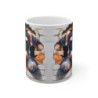 Mug Schnauzer Effet 3D - Tasse Chien Trompe-l’Œil Mur Cassé Idée cadeau pour enfants et adultes