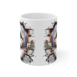 Mug Bichon Maltais Effet 3D - Tasse Chien Mur Cassé idée cadeau pour enfants et adultes