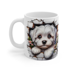 Mug Bichon Maltais Effet 3D...