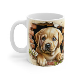 Mug Labrador Effet 3D -...