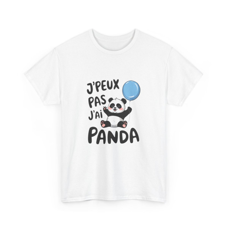 T-shirt Panda Mignon Homme et Femme - J’Peux Pas J’ai Panda - Cadeau Original Humour Animaux