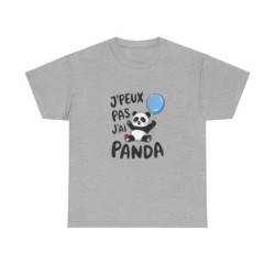 T-shirt Panda Mignon Homme et Femme - J’Peux Pas J’ai Panda - Cadeau Original Humour Animaux