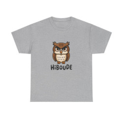 T-shirt Hibou Humour "Hiboude" - Cadeau Drôle et Original - Tee Shirt Homme et Femme