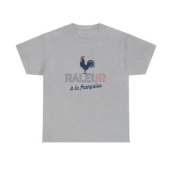T-shirt Humour Français "Râleur à la Française" -  Tricolore - Cadeau Original Homme et Femme
