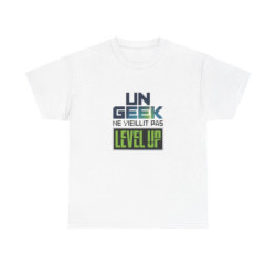 T-shirt "Un Geek Ne Vieillit Pas, Level Up" - Cadeau Gamer - Homme et Femme tee shirt