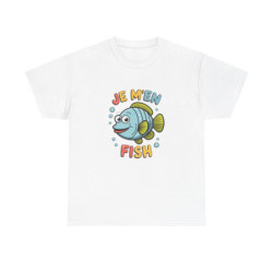 T-shirt Humour "Je M'en Fish" -  Idée Cadeau Fun et Original - Homme et Femme tee shirt
