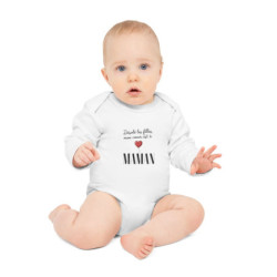 Body Bébé "Mon Cœur est à Maman" - 100% Coton Blanc - 0 à 18 Mois idée cadeau nouveau né