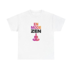 T shirt "En Mode Zen" – Pour Homme & Femme – Blanc ou Gris tee shirt yoga